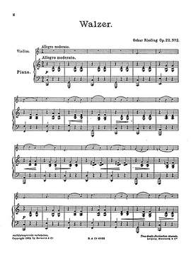 Oscar Rieding: Wals 2 Op.22