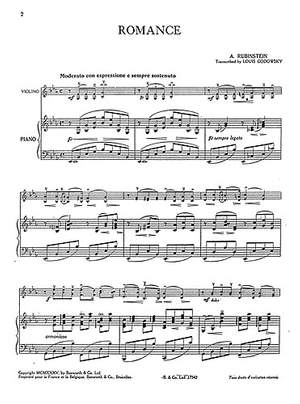Romance In E Flat For Violin And Piano