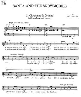 Santa and The Snowmobile (5 Pack Choral Parts)