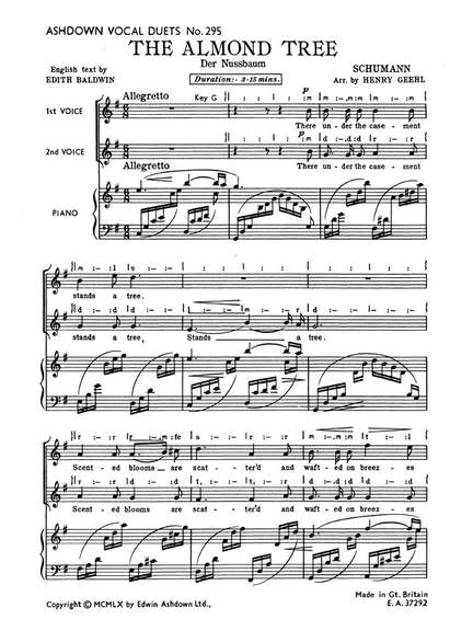Robert Schumann: The Almond Tree