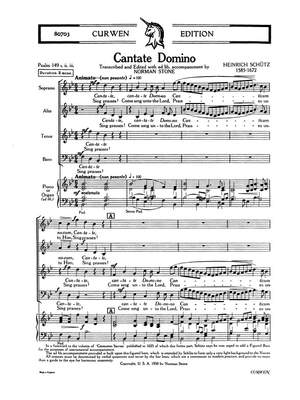Heinrich Schütz: Cantate Domino