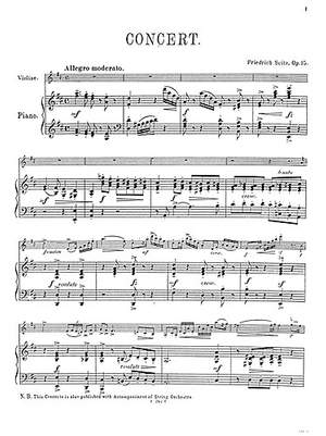 Friedrich Seitz: Friedrich Seitz: Concerto Op.15