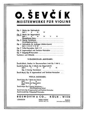 Otakar Sevcik: Übungsthemen Hierzu Op. 2 for Violin