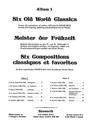 Vernon Warner: Six Old World Classics 1 Warner