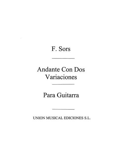 Andante Con Dos Variaciones