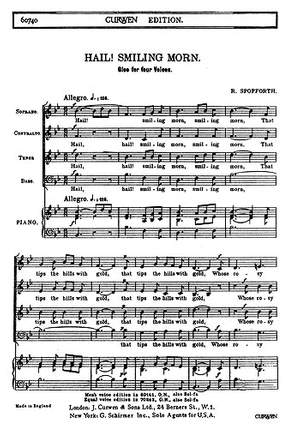 Reginald Spofforth: Hail Smiling Morn