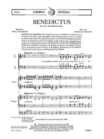 Donald Swann: Benedictus