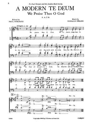 Donald Swann: A Modern Te Deum