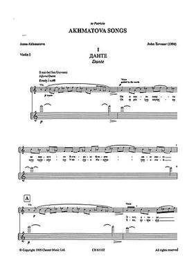 John Tavener: Akhmatova Songs