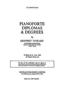 Piano Diplomas And Degrees