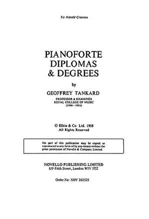 Piano Diplomas And Degrees
