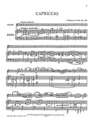 Capriccio For Violin And Piano Op.24