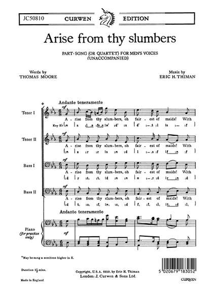 Eric Thiman: Arise From Thy Slumbers