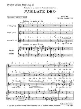 G. Tomlins: Jubilate Deo