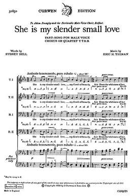 Eric Thiman: She Is My Slender Small Love