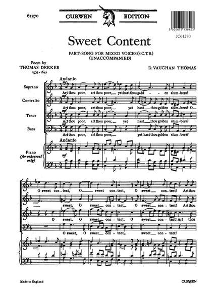 David Vaughan Thomas: Sweet Content