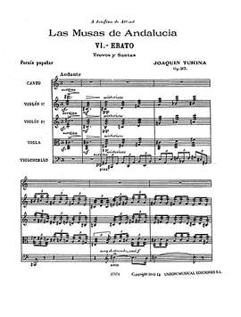 Joaquín Turina: Erato (Las Musas De Andalucia) Op.93 No.6