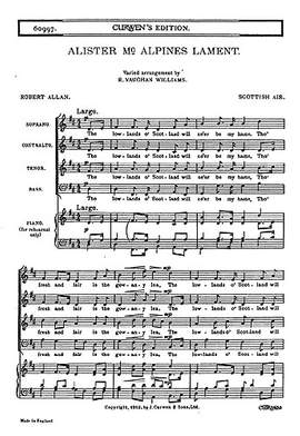 Ralph Vaughan Williams: Alister McAlpine's Lament