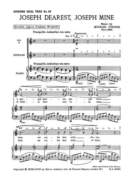 M. Turner: Joseph Dearest, Joseph Mine