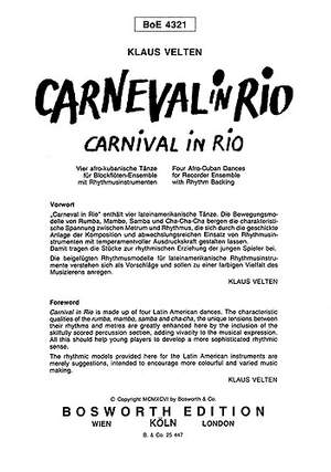 K. Velten: Velten, K Carnival In Rio Rec Ens