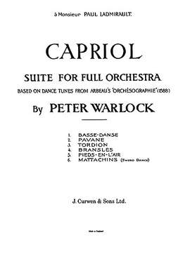 Peter Warlock: Capriol Suite