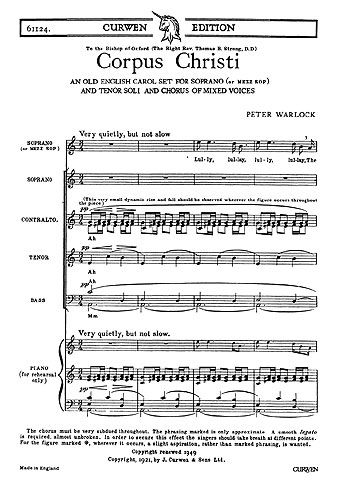 Peter Warlock: Corpus Christi