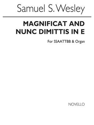 Samuel Wesley: Magnificat And Nunc Dimittis In E Product Image