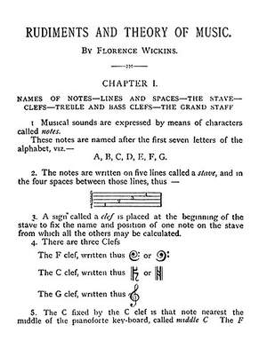 Florence Wickens: Rudiments And Theory Of Music