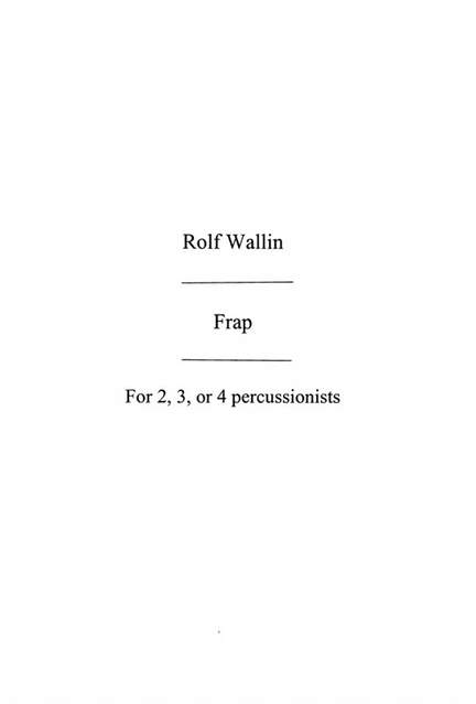 Rolf Wallin: Frap