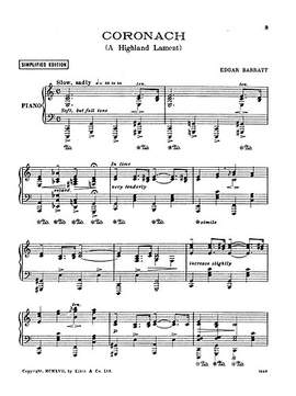 Edgar Barratt: Coronach (Simplified Version)