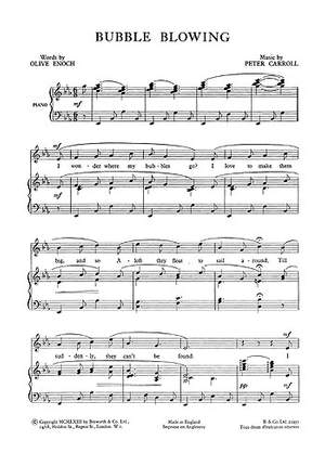P. Carroll: Carroll, P Bubble Blowing Voice And Piano