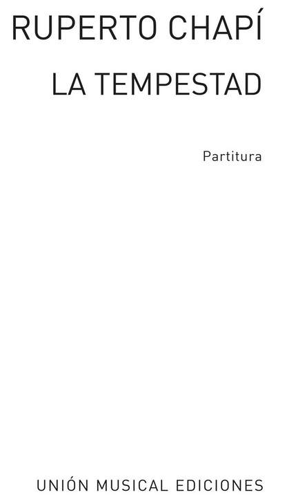 La Tempestad Partitura