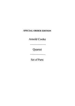 Arnold Cooke: Quartet (Parts)
