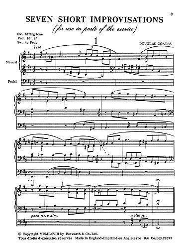 Seven Short Improvisations For Organ