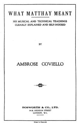 Ambrose Coviello: What Matthay Meant