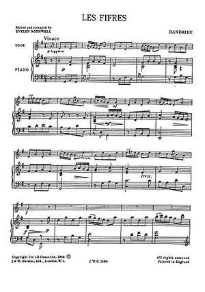 Jean François Dandrieu: Les Fifres Oboe/Piano