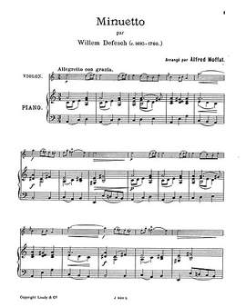 Minuet For Violin And Piano