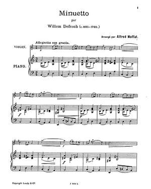 Minuet For Violin And Piano