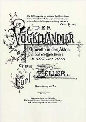 Carl Zeller: Der Vogelhändler (Vocal Score)