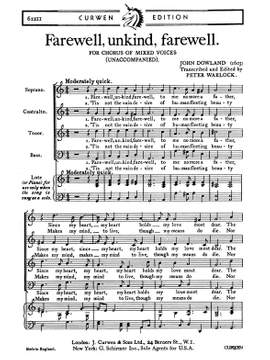 J. Dowland: Farewell unkind Farewell