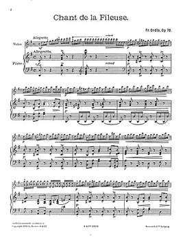 Chant De La Fileuse Op.70