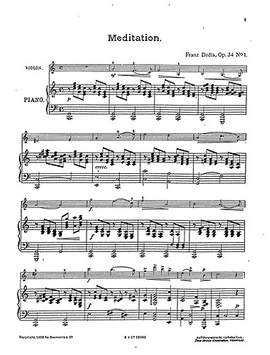 Meditation For Violin And Piano Op.34 No.1