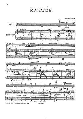 Romance In A For Violin And Piano