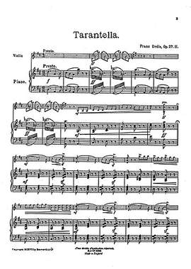 Tarantella For Violin And Piano Op.27 No.2