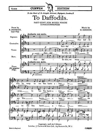 Edeson: To Daffodils