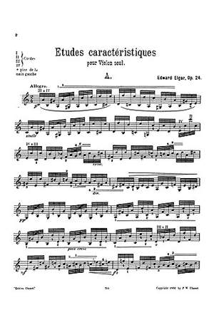 Etudes Caracteristiques For Violin Op.24