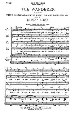 Edward Elgar: The Wanderer (TTBB)