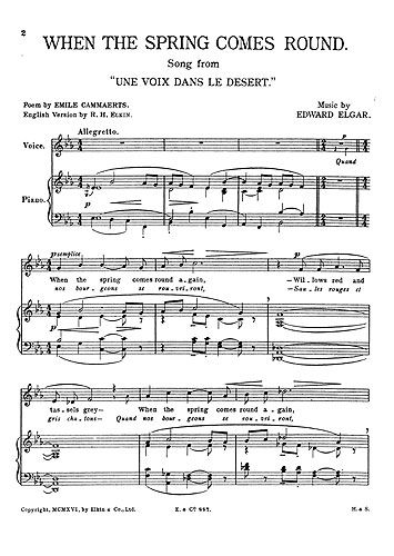 Edward Elgar: When The Spring Comes Round