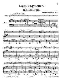 Barcarolle For Violin And Piano Op.18 No.5