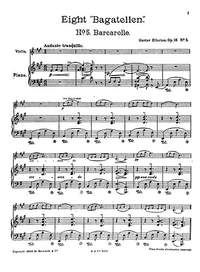 Barcarolle For Violin And Piano Op.18 No.5